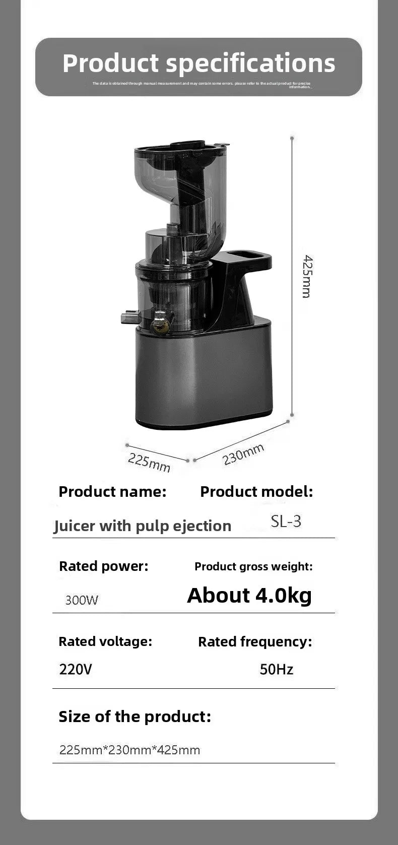 BlendForce Pro 2L Commercial Slow Juicer