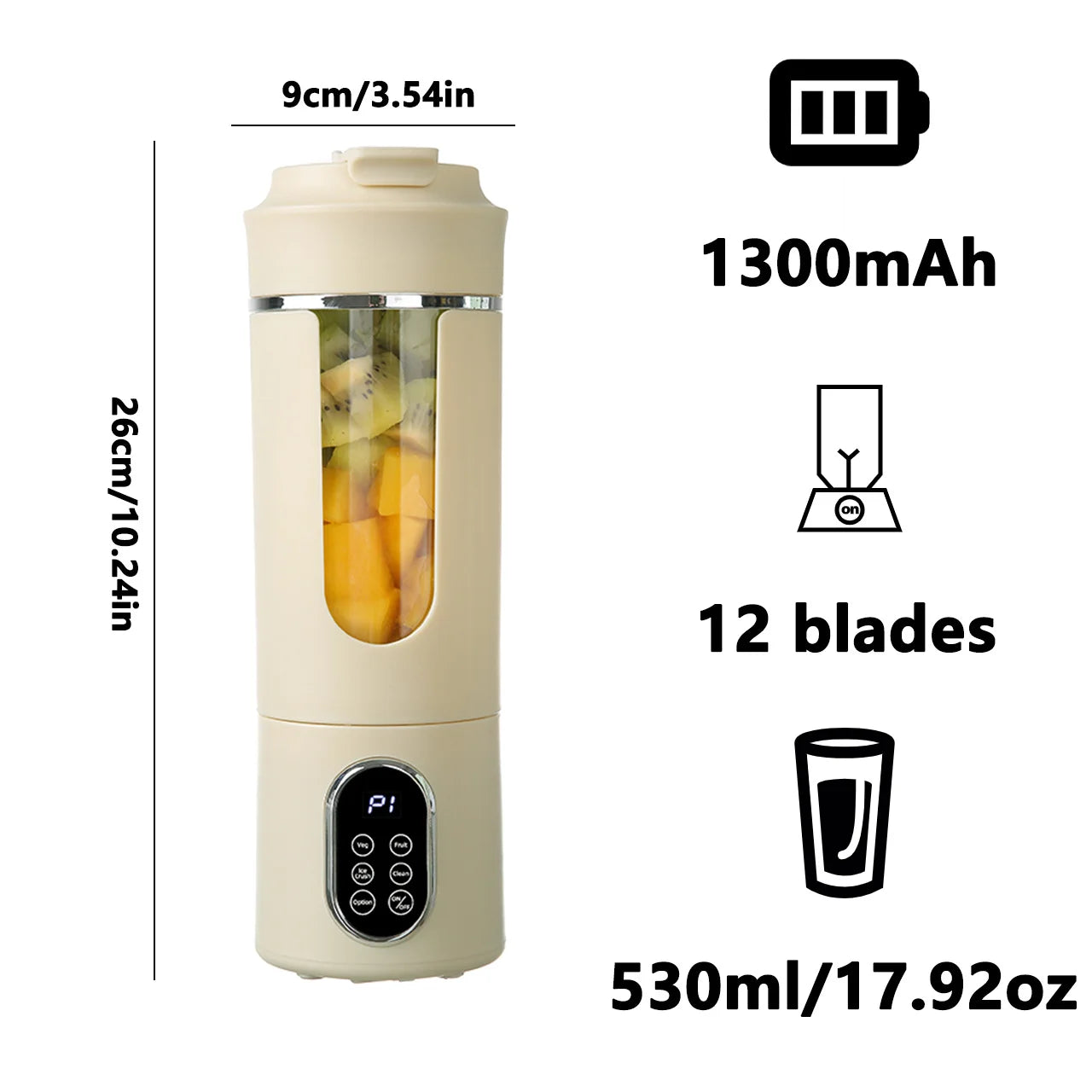 BlendForce Pro 530ML Ice-Crush Portable Blender